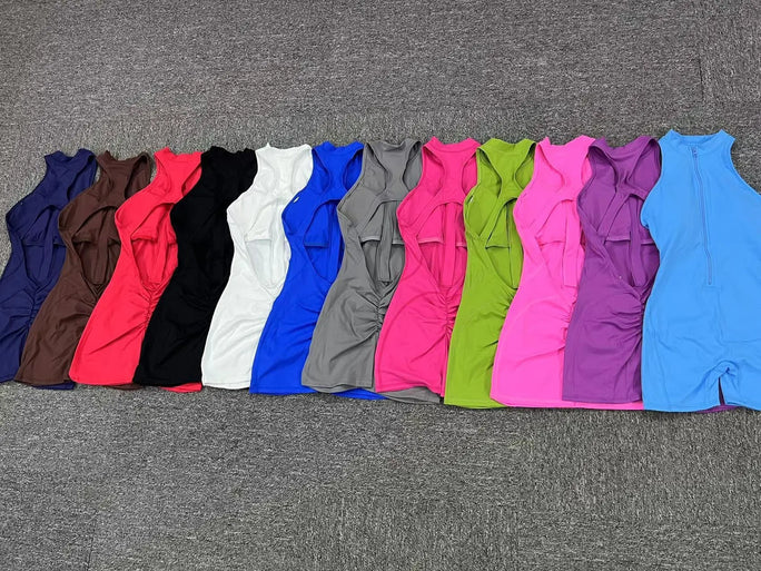 Hot Zipper Fitness Jumpsuit – Built to Move, Made to Flaunt