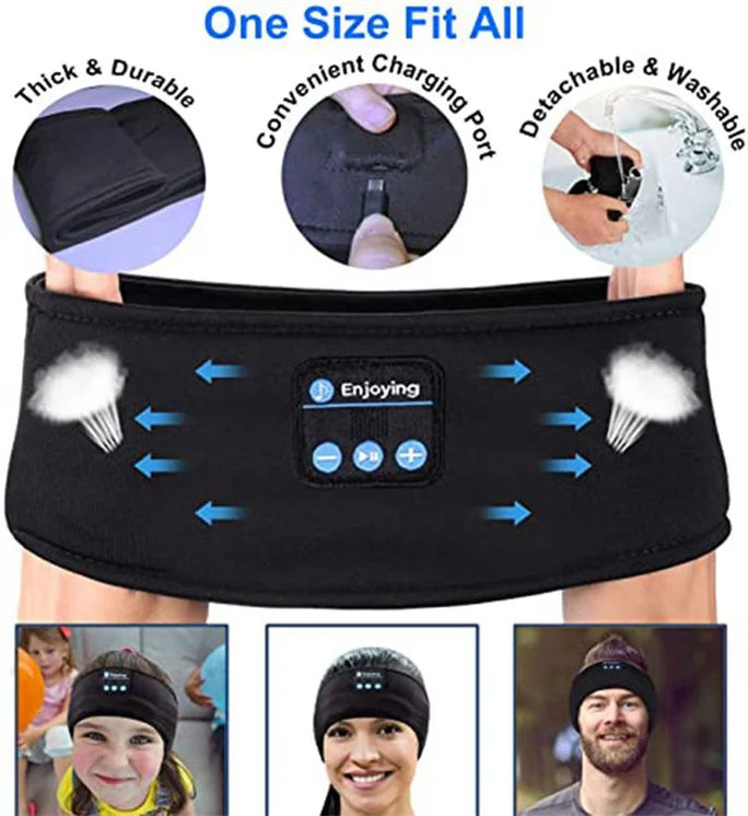 Wireless Bluetooth Headband Earphones - Sports Headphones (Elastic)