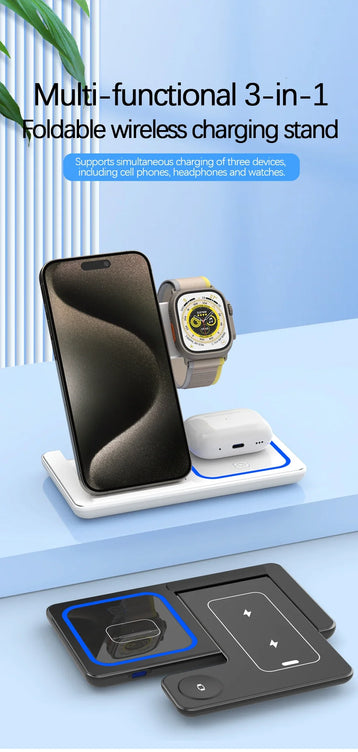 3 In 1 Wireless Charger Stand Pad