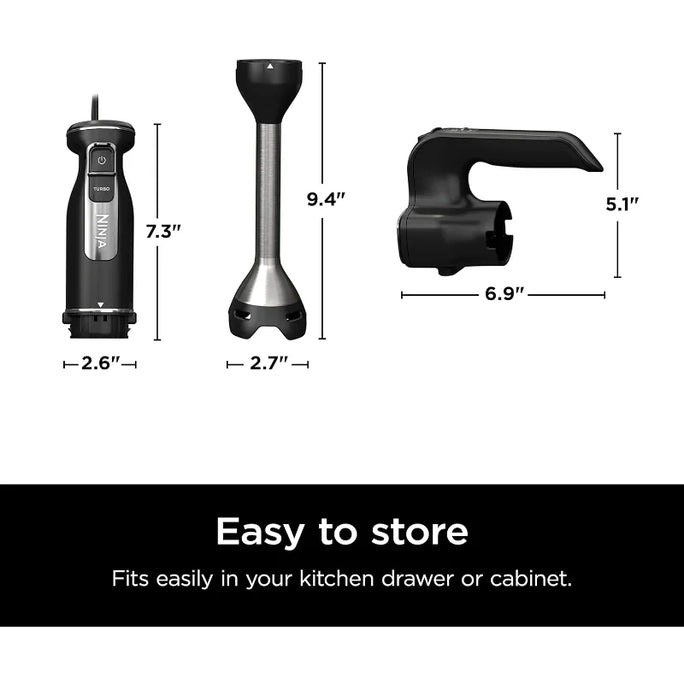 Ninja CI100C Foodi Power Mixer System Immersion Blender and HandMixer Combo, Black