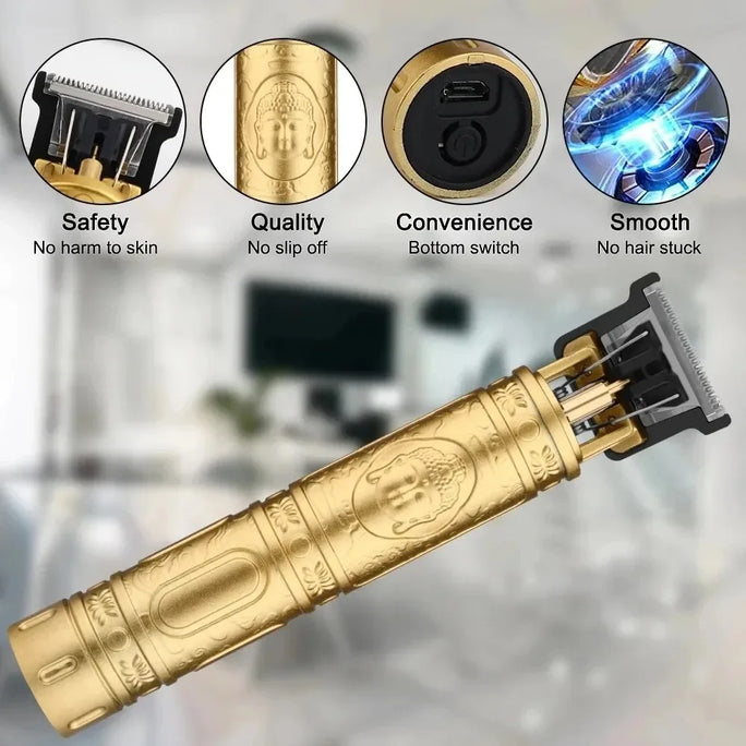 Vintage Electric Hair Trimmer for Men – Rechargeable & Stylish