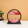 3D Sandscape Moving Sand Art Picture Quicksand Craft Round Glass Deep Sea Liquid Hourglass Flowing Sand Painting Home Decor Gift