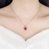 Set 925 Sterling Silver Heart Zircon