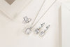 Sets 925 Sterling Silver Rectangle Geometry Zircon