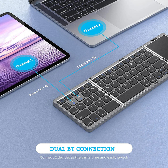 Folding Keyboard Wireless with Touchpad