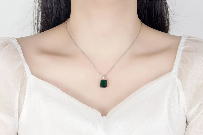 Sets 925 Sterling Silver Rectangle Geometry Zircon