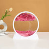 3D Sandscape Moving Sand Art Picture Quicksand Craft Round Glass Deep Sea Liquid Hourglass Flowing Sand Painting Home Decor Gift