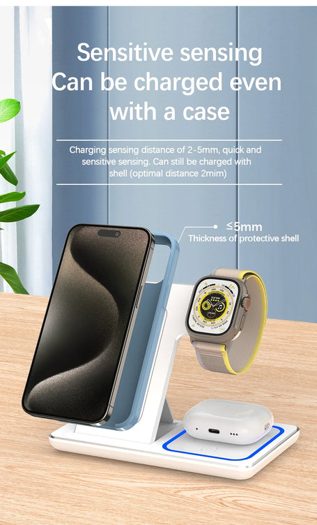3 In 1 Wireless Charger Stand Pad