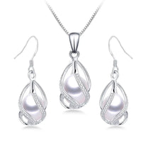 Silver Set, Natural Freshwater Pearl