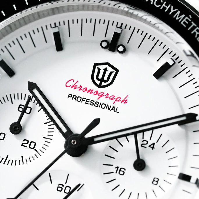 Luxury Quartz Chronograph Watch with Sapphire Glass
