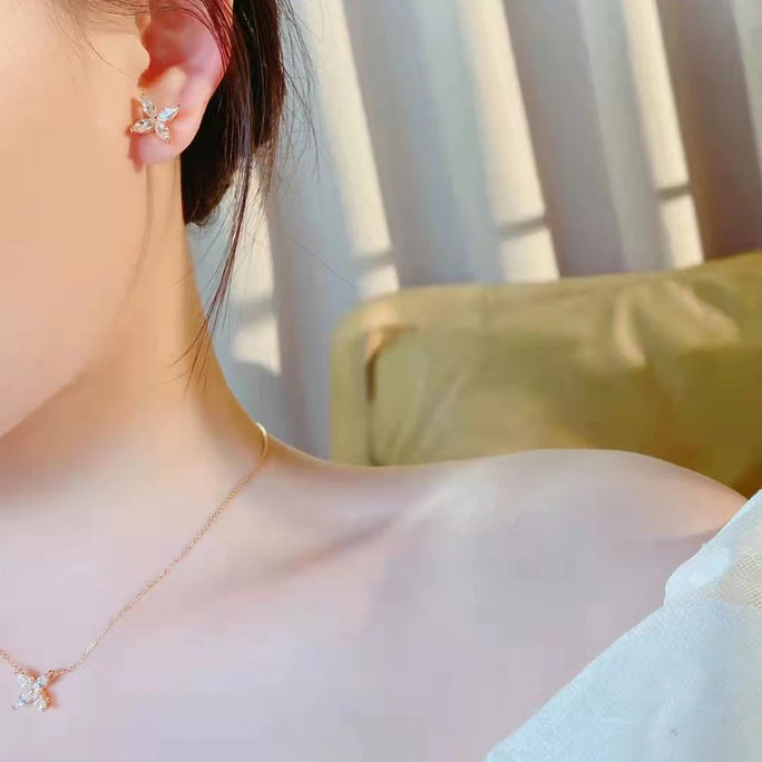 Butterfly Moissanite Jewelry Sets